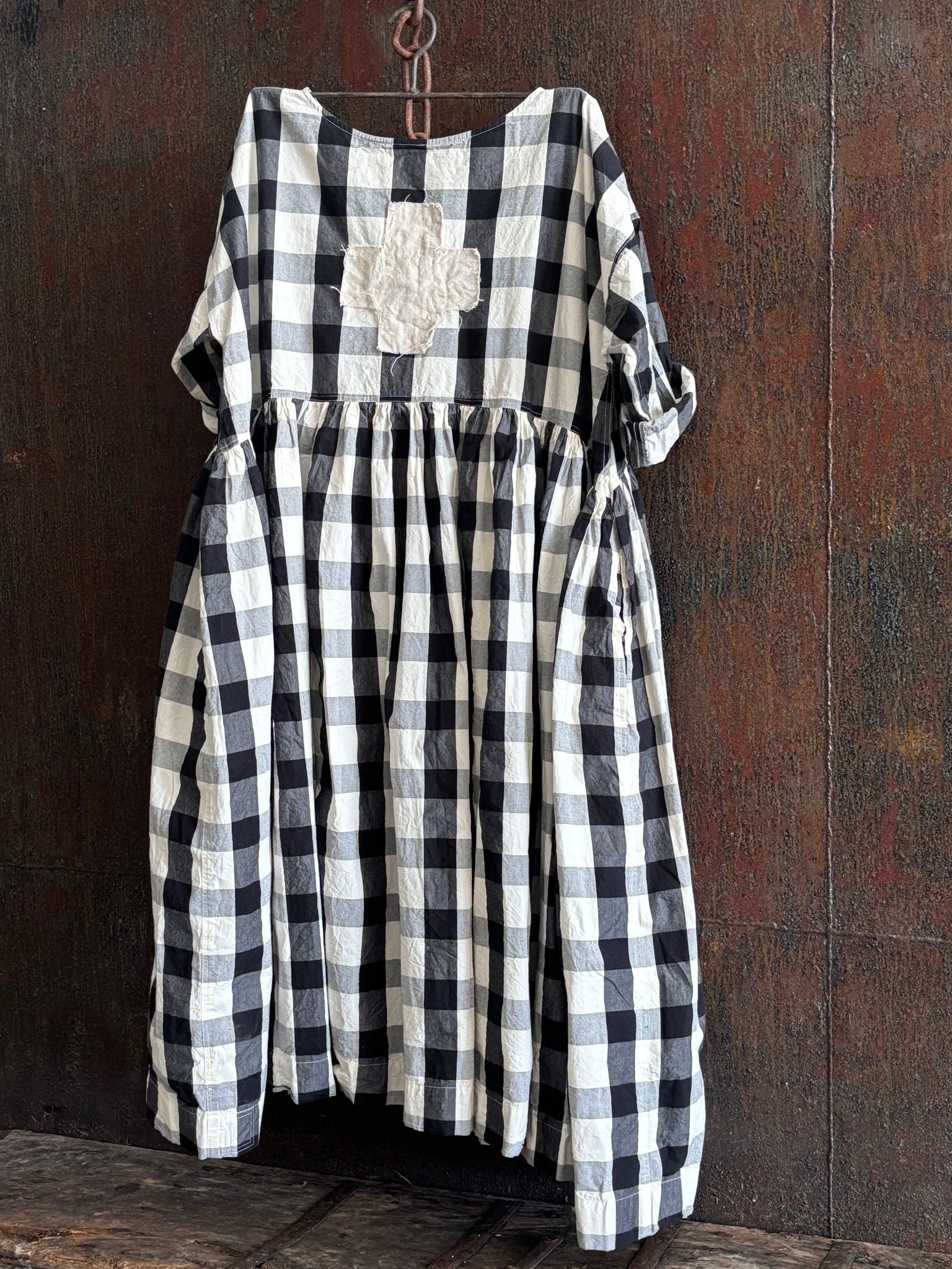 Billy Dress - Cotton Canvas Swiss Cross - MegbyDesign