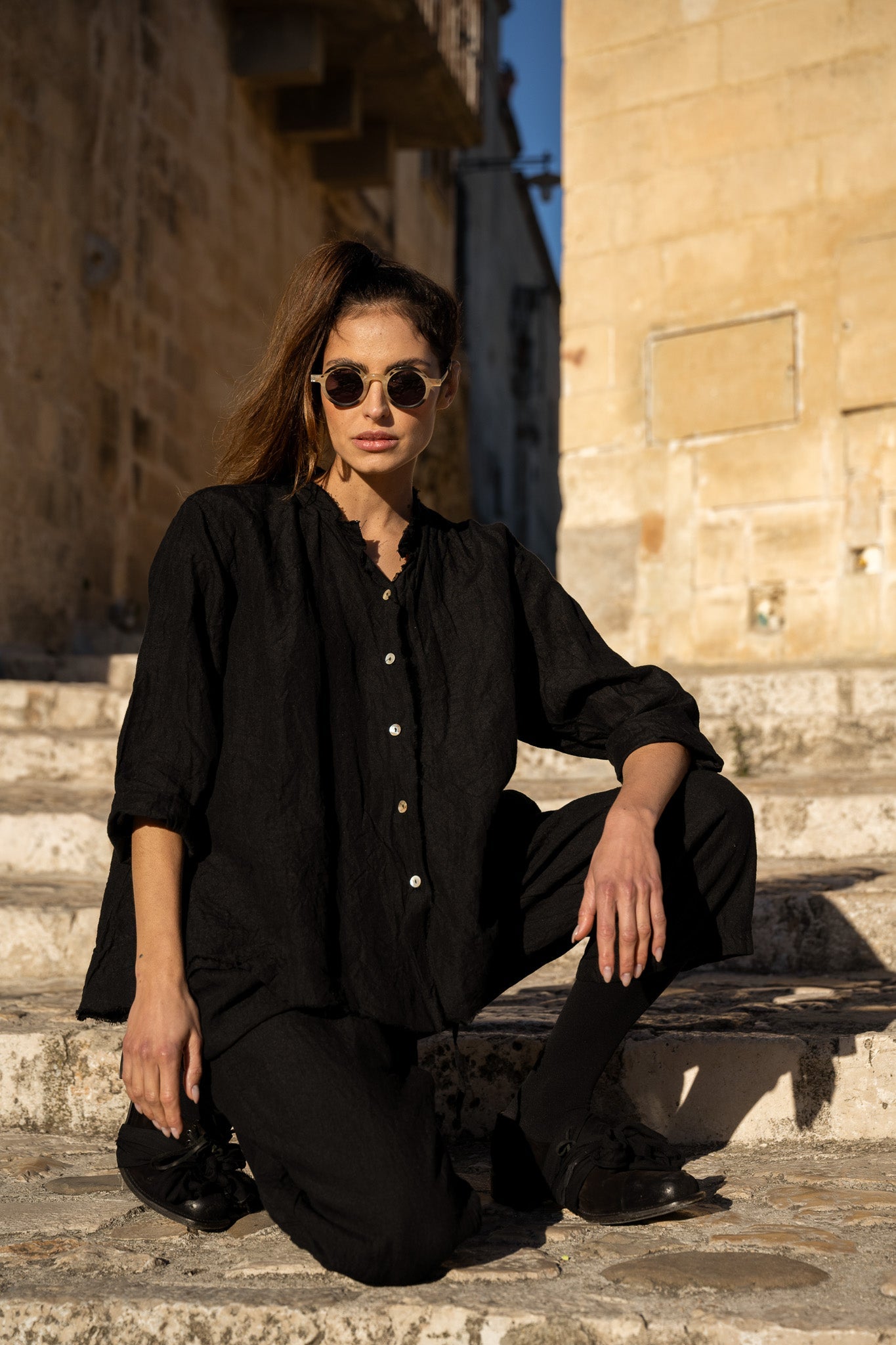 Capria Shirt - Linen - MegbyDesign