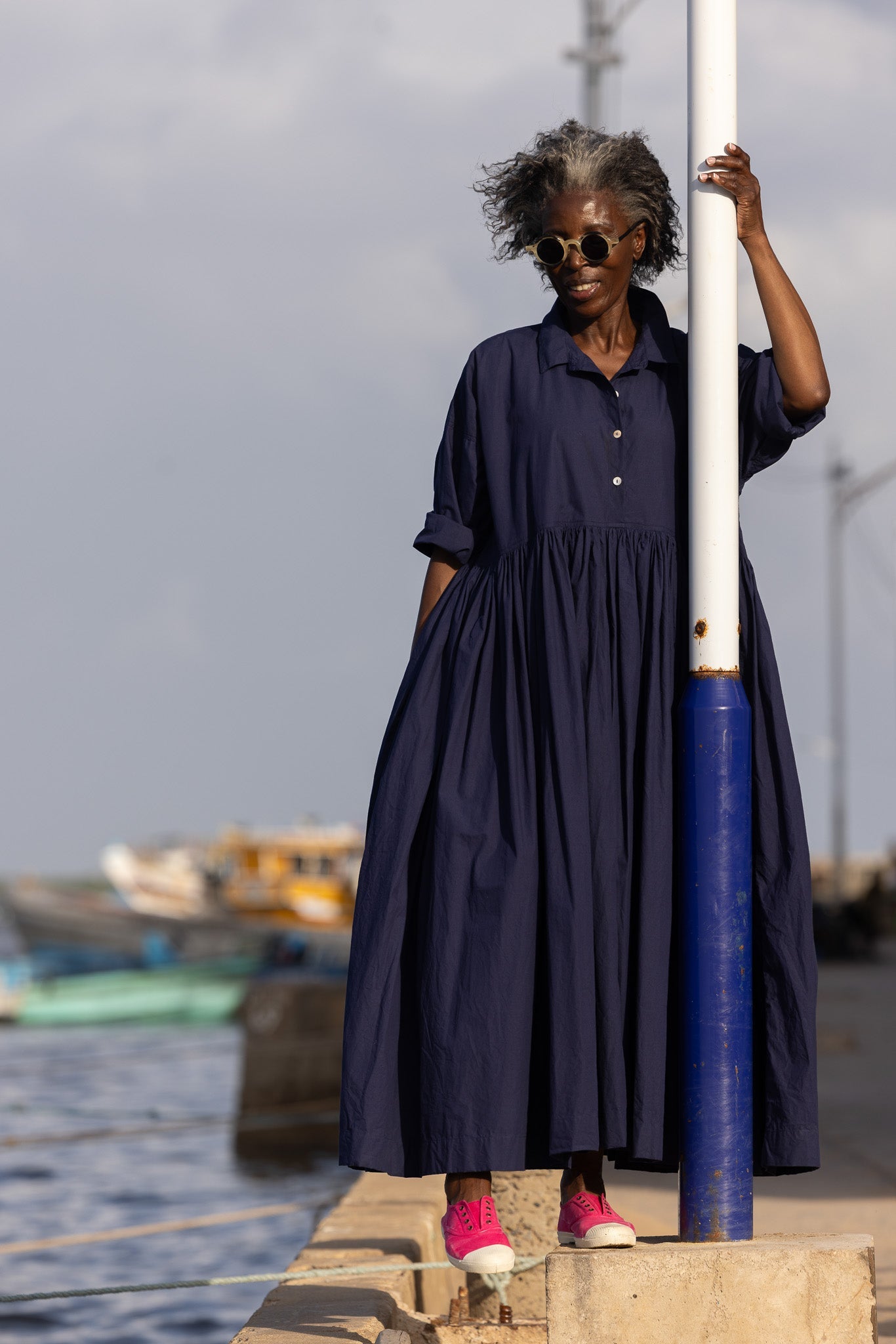white christmas dresses Buy Blue Printed Jal Cotton Dress | Summer Fashion main image 1