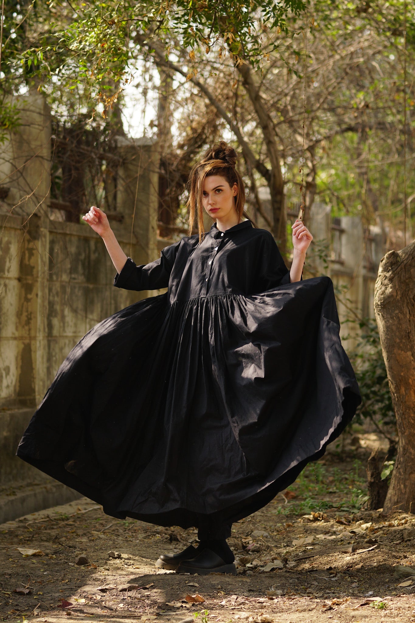 Edith Long Dress - Paper Cotton - MegbyDesign