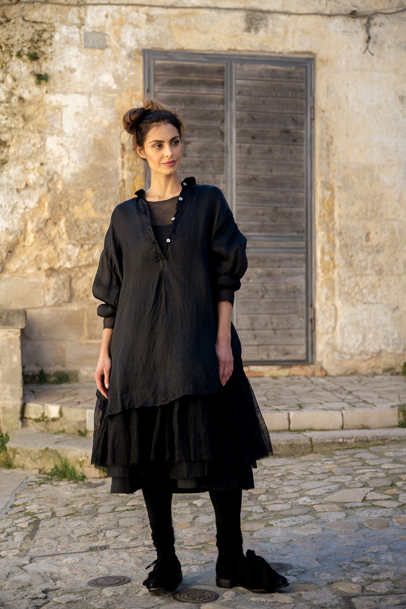 Harper Shirt - Silk Satin Organza - MegbyDesign