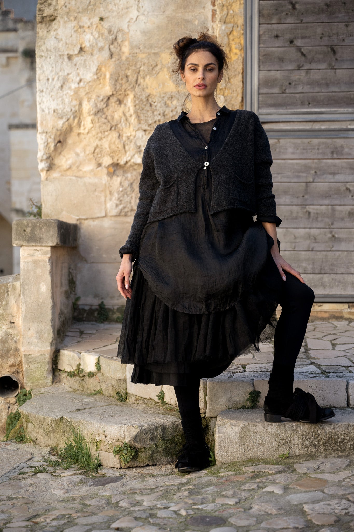 Harper Shirt - Silk Satin Organza - MegbyDesign