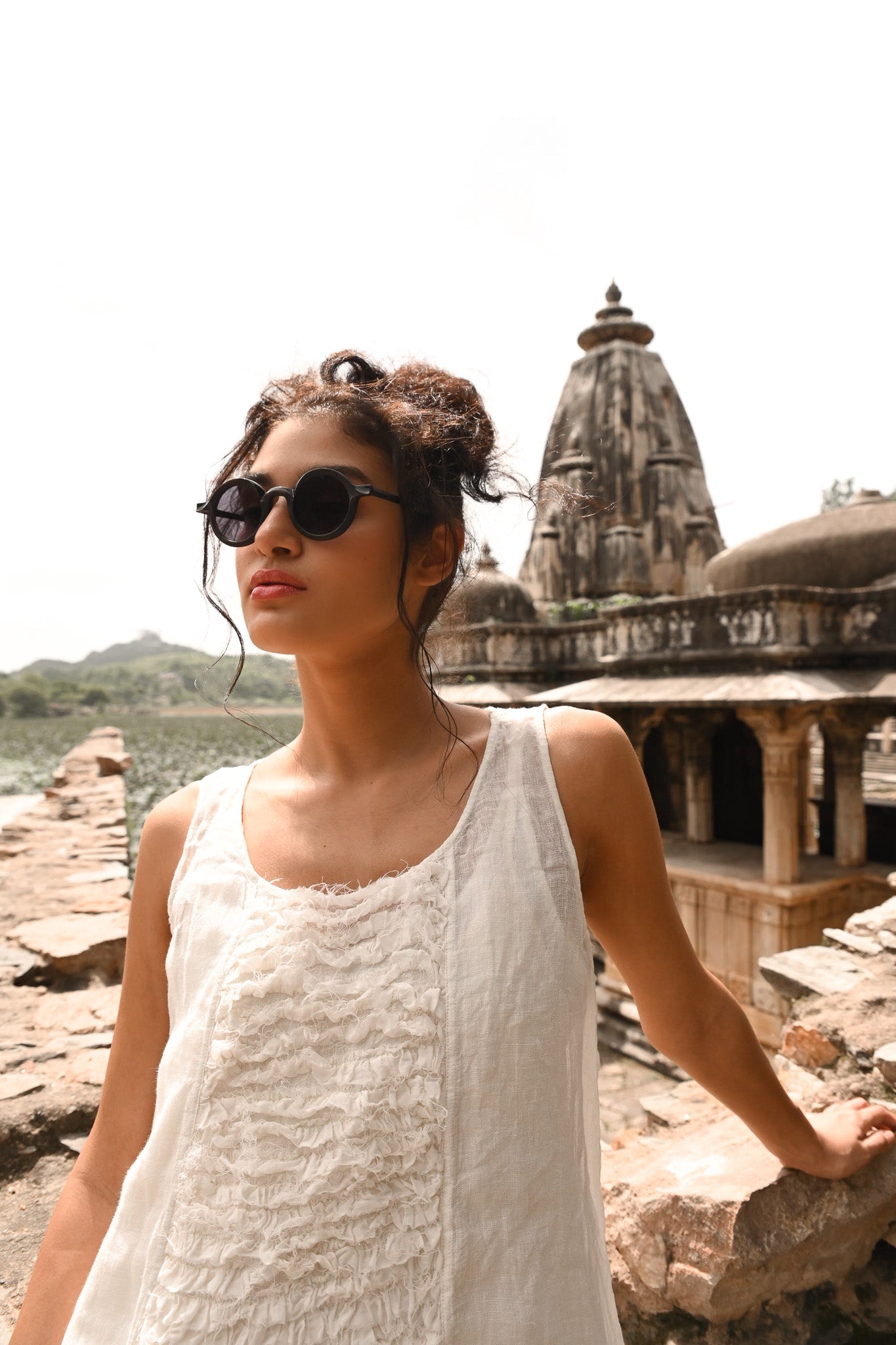 Lidia Top - Linen & Lace - MegbyDesign