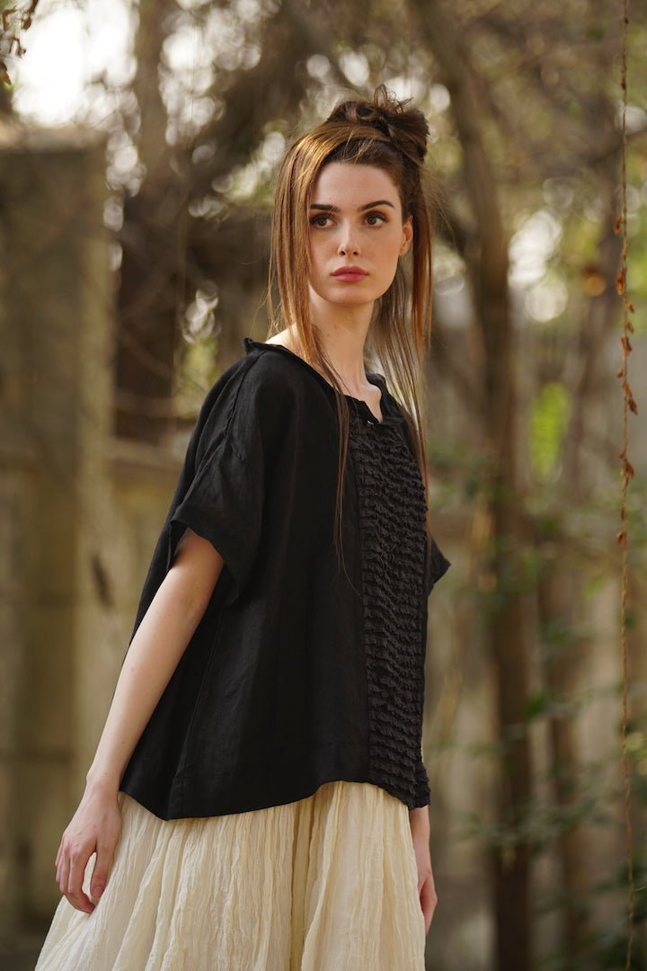 Luna Top - Linen & Lace - MegbyDesign