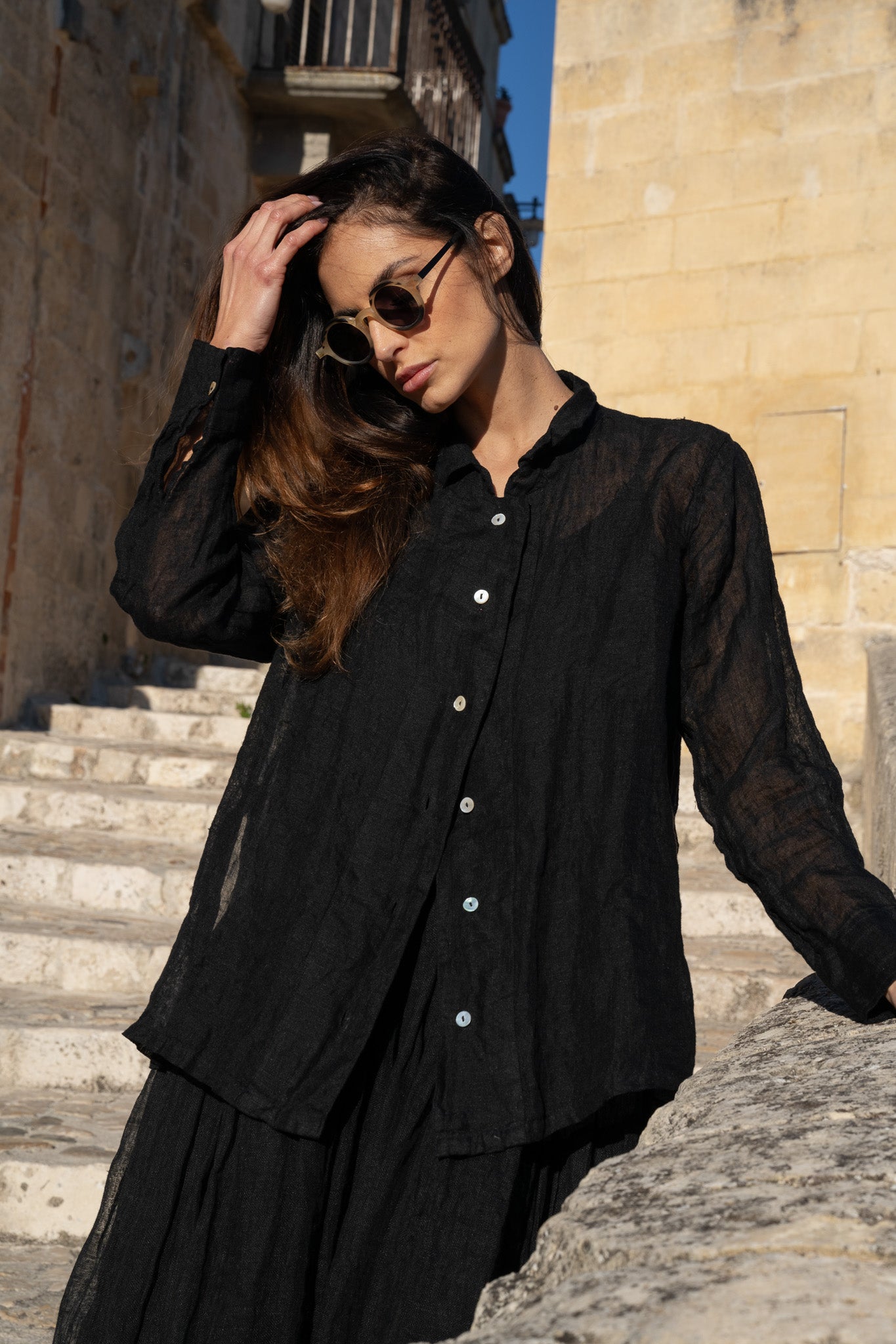 Maeve Shirt - Gauze Linen - MegbyDesign