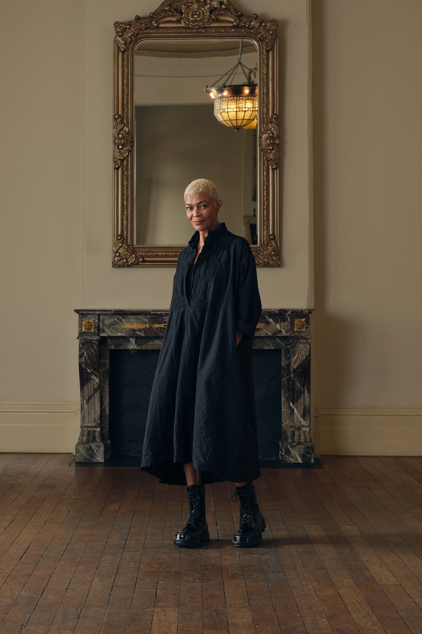 Marcel Tuxedo Dress - Cotton Poplin - MegbyDesign