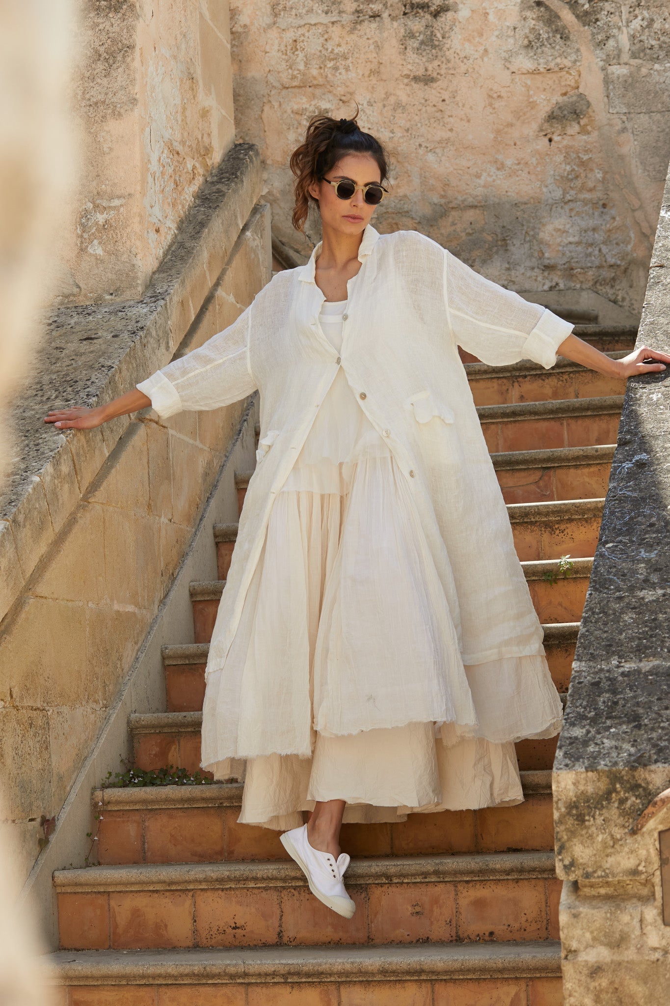 Piaf Coat - Gauze Linen - MegbyDesign