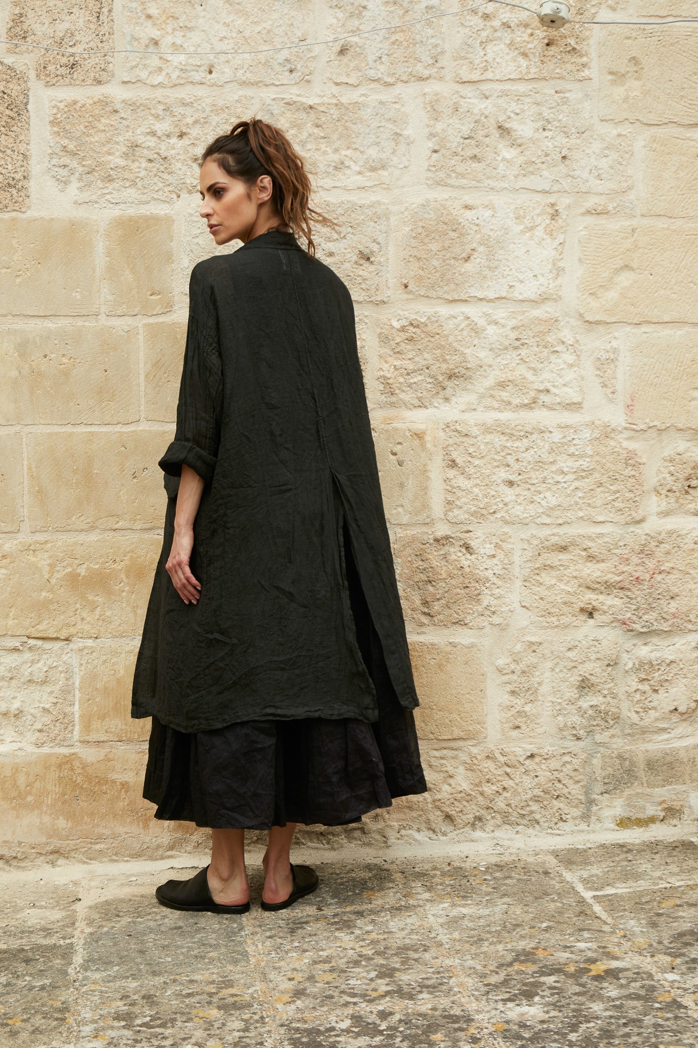 Piaf Coat - Gauze Linen - MegbyDesign