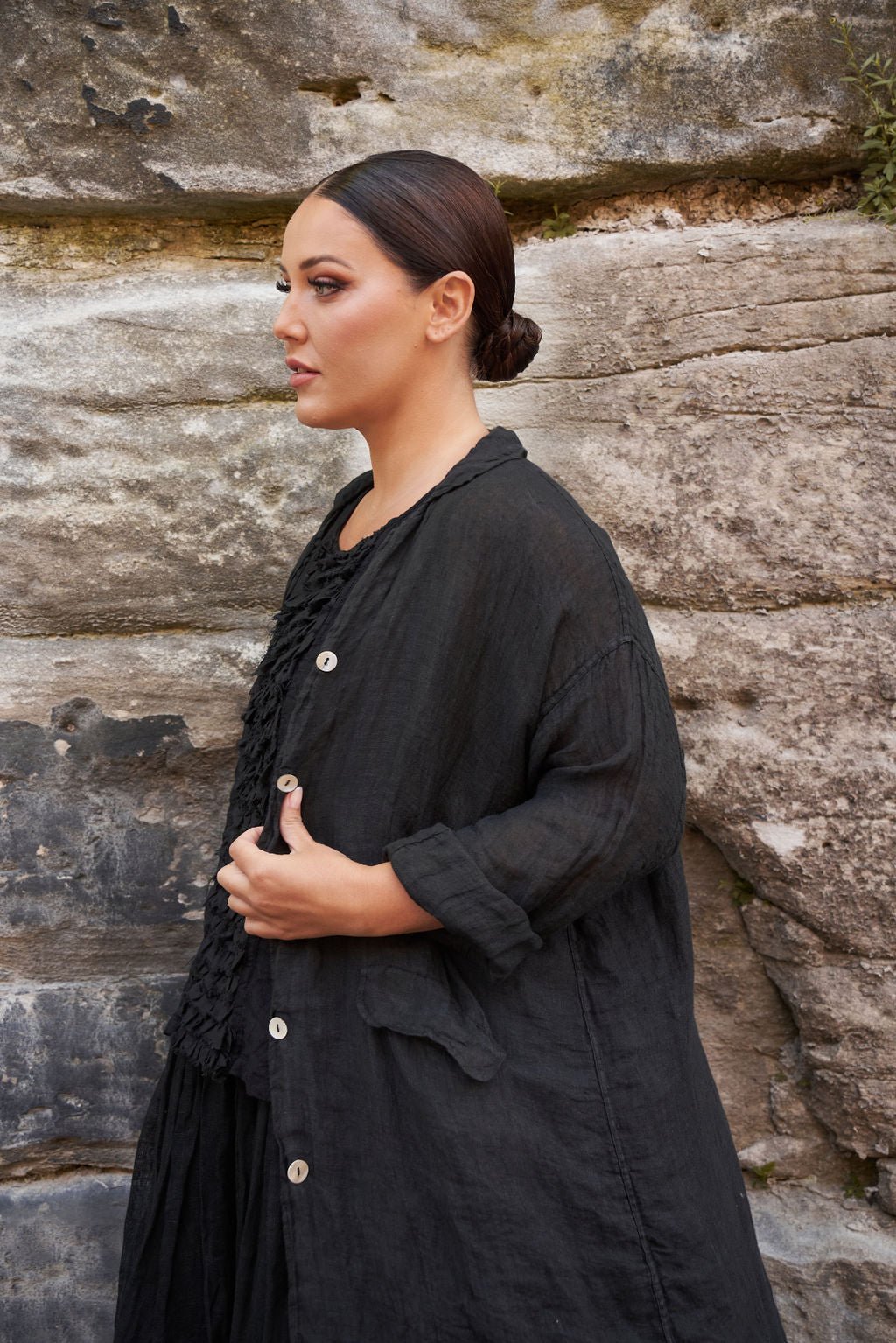 Piaf Coat - Gauze Linen - MegbyDesign
