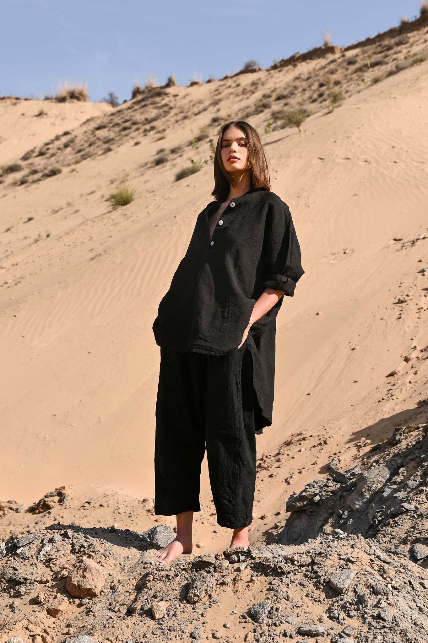 Tuxedo Shirt - Linen - MegbyDesign