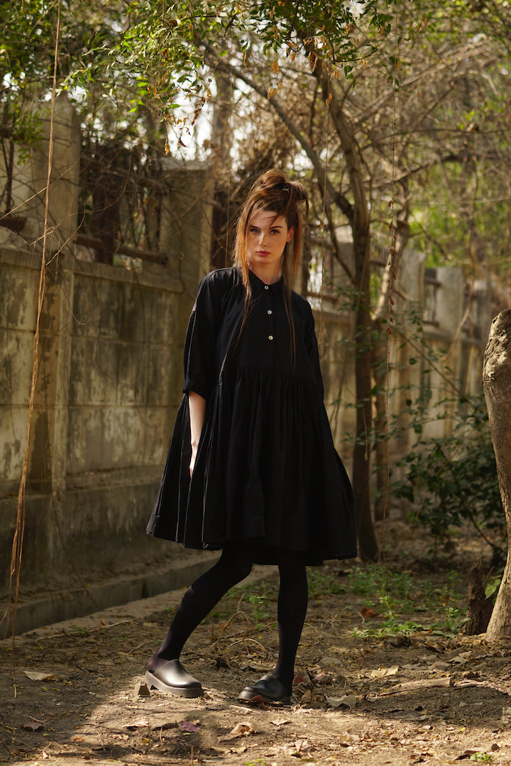 Edith Short Dress - Cotton Twill