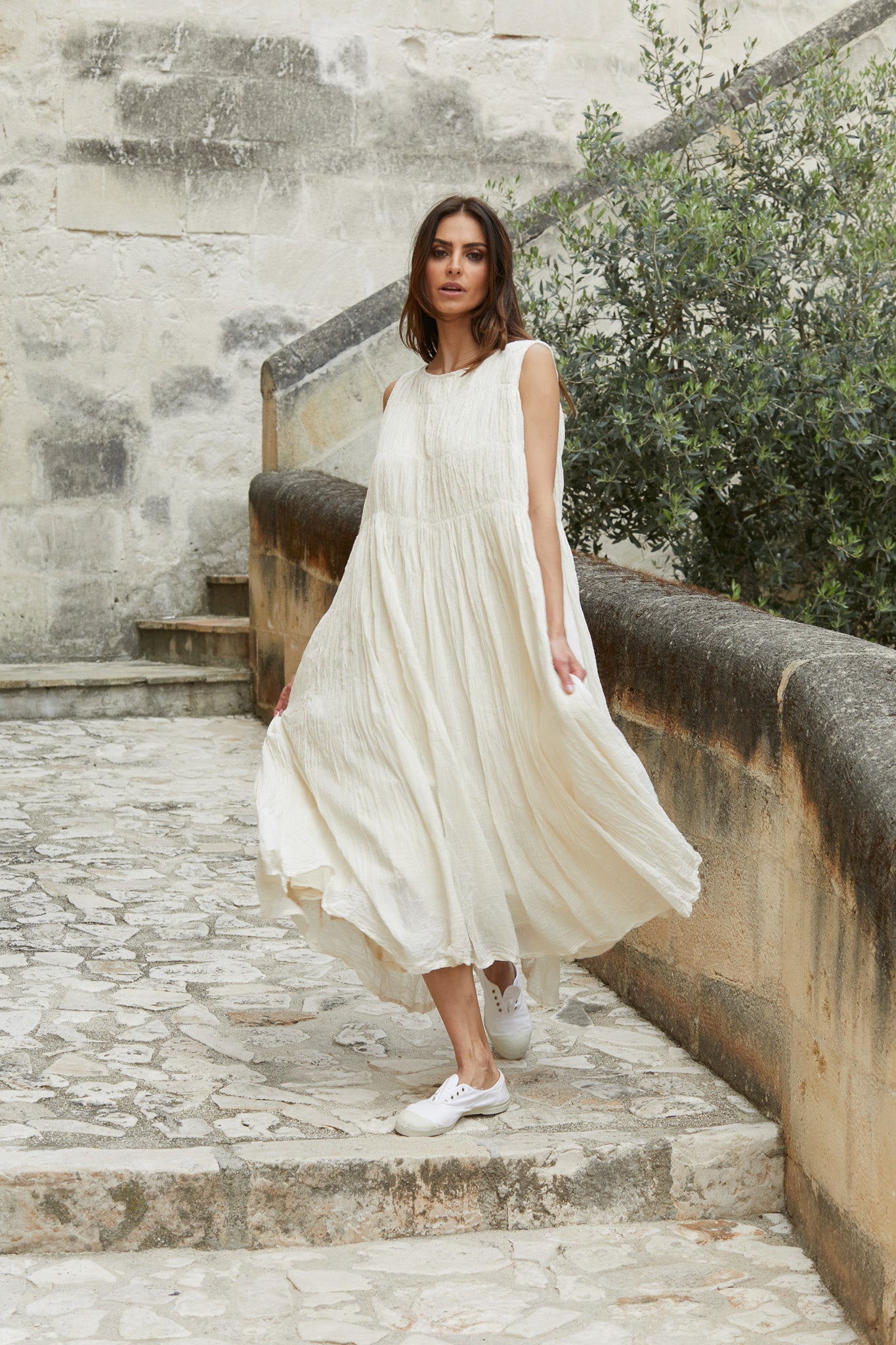 Athena Dress Long - Gauze Cotton