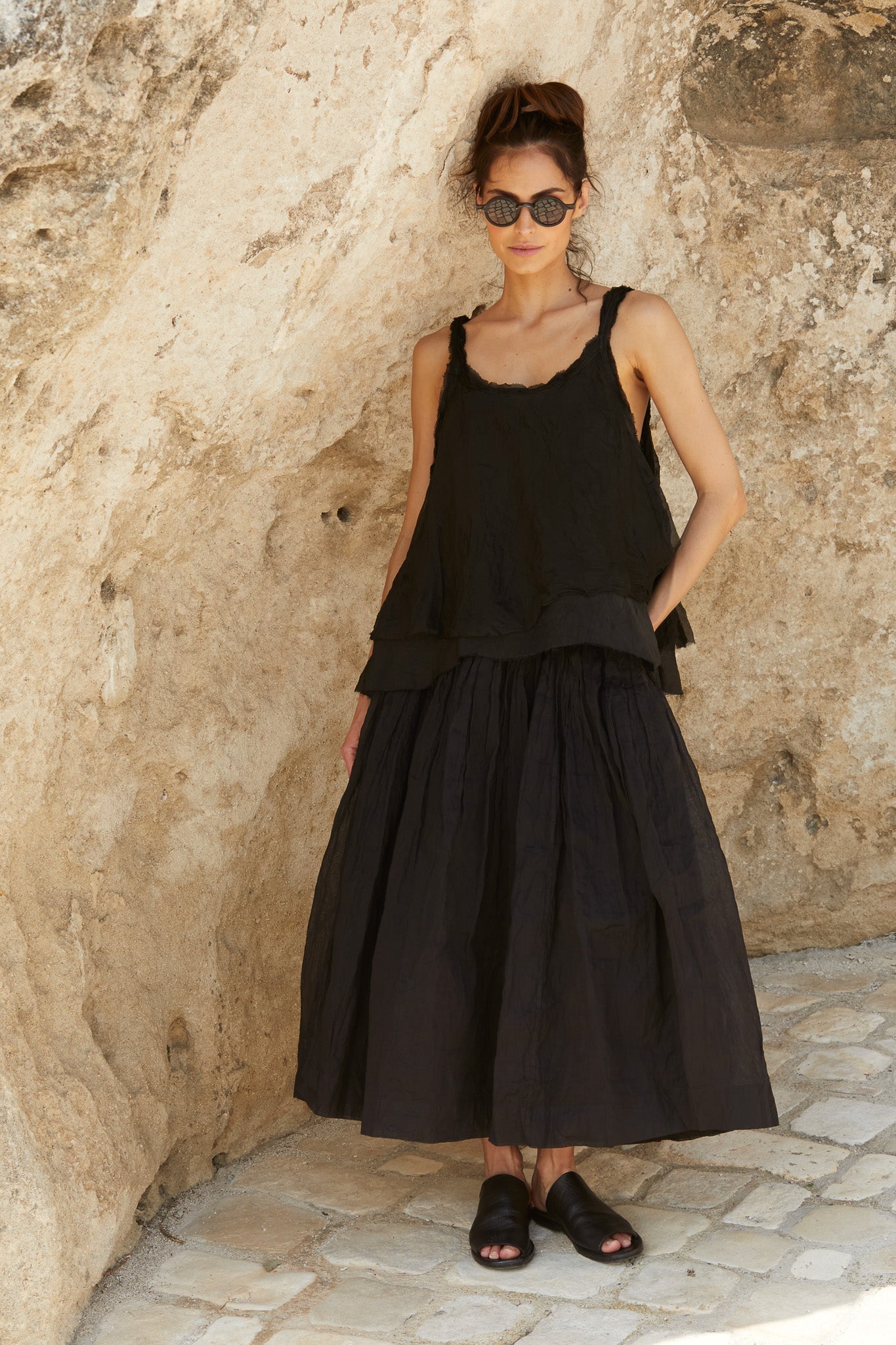 【新品未使用】THE SHISHIKUI ribbon cami/BLACK LEILANI CAMI - BLACK – RMN Studios