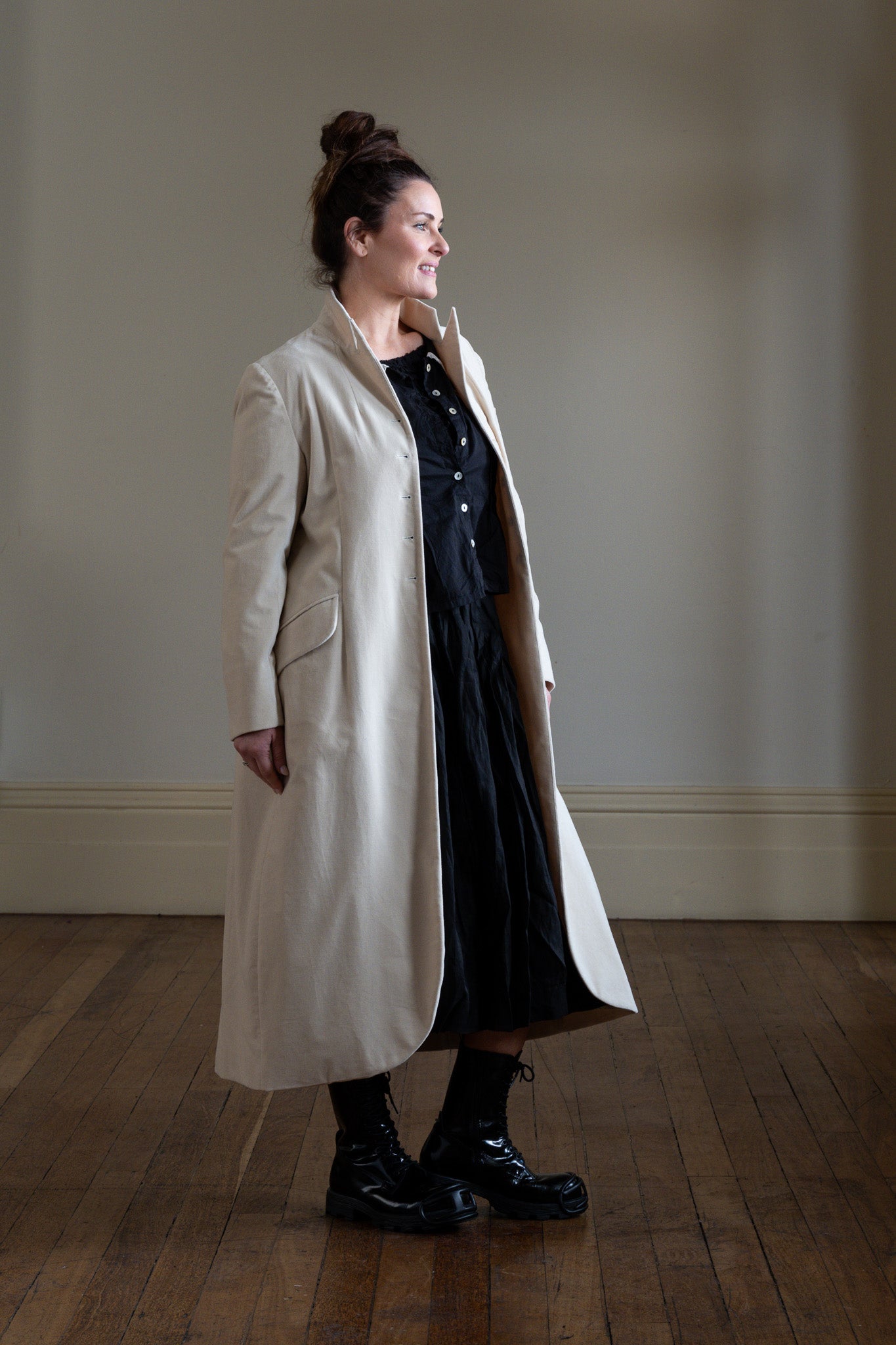 Arc Coat - Cotton Velvet - MegbyDesign