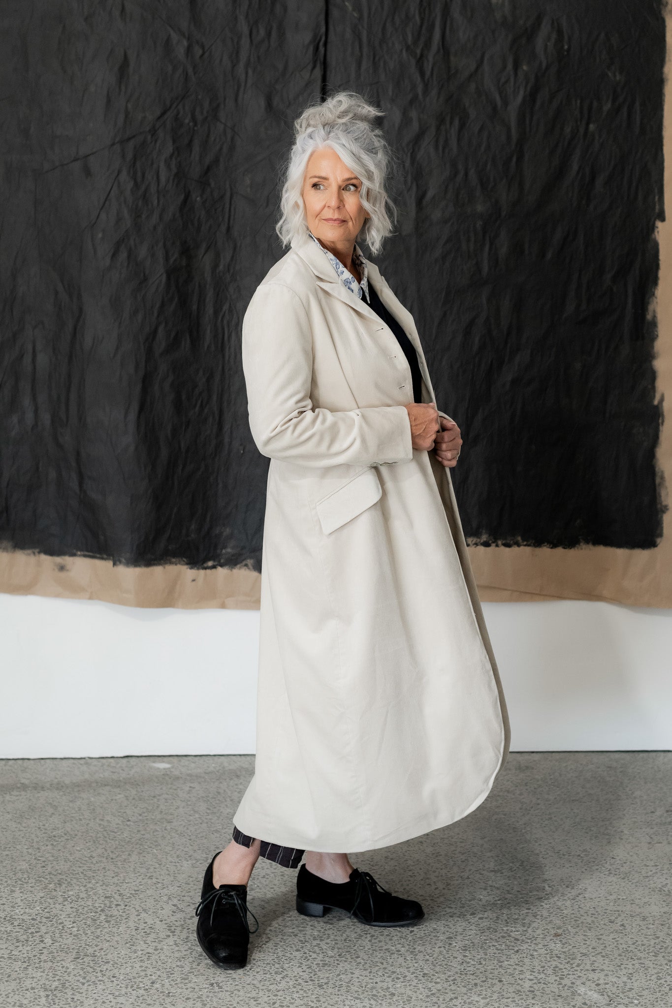 Arc Coat - Cotton Velvet - MegbyDesign