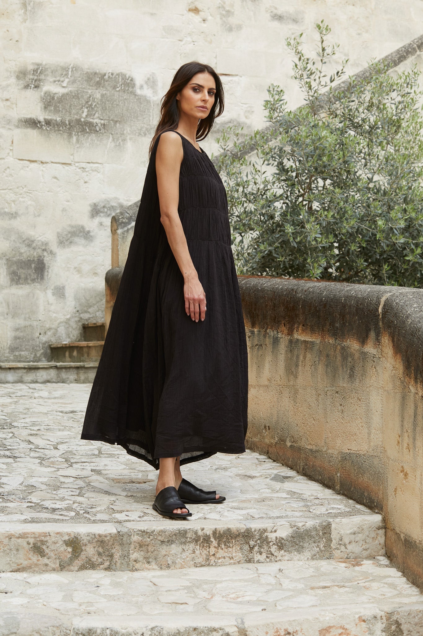 Athena Dress Long - Gauze Cotton - MegbyDesign
