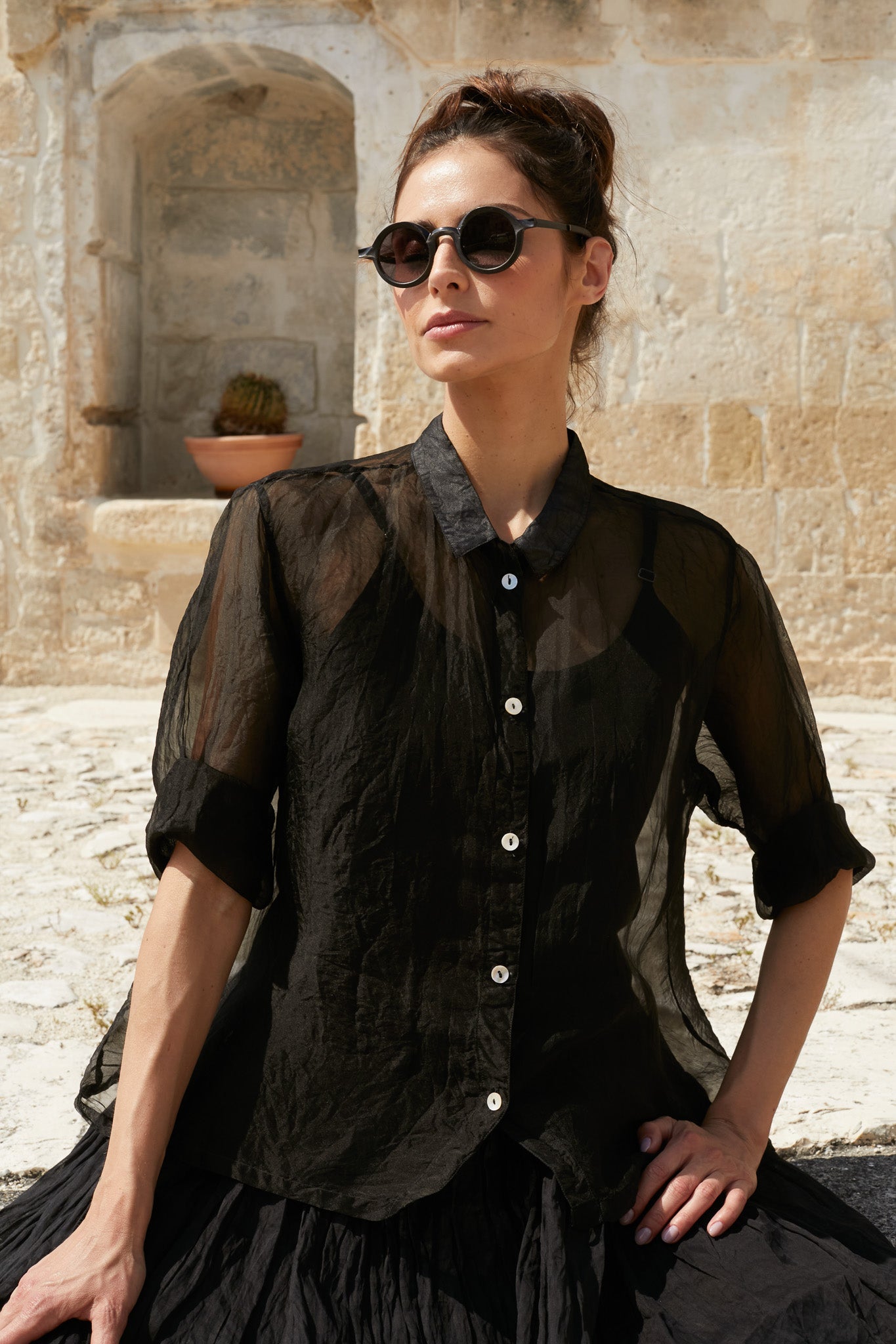 Chiara Shirt - Silk Organza - MegbyDesign