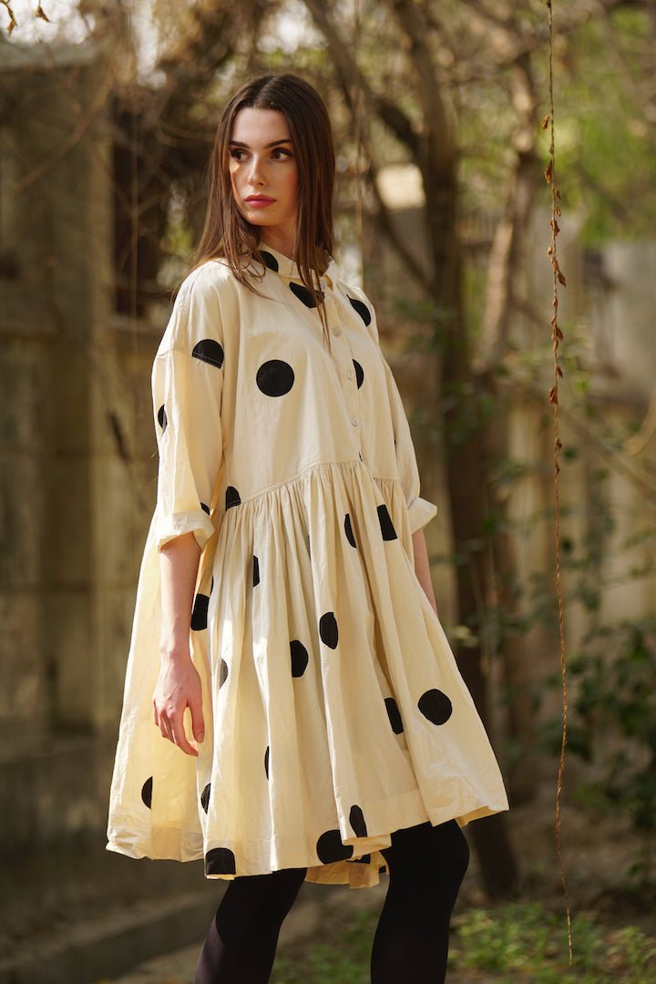 Edith Short Dress - Cotton Twill - MegbyDesign