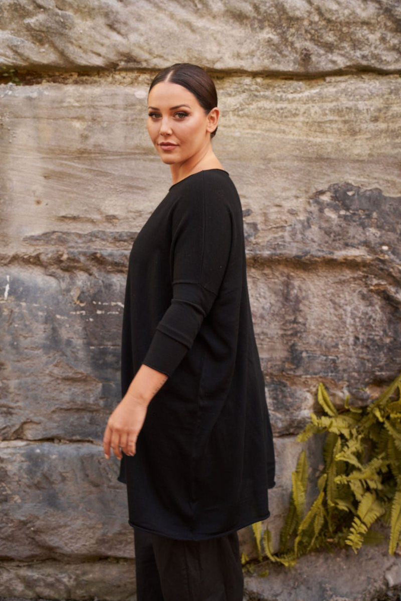 Donna Round Neck, Long Sleeve Jumper by Emme - Autumnal Hues on Ecru main image 1