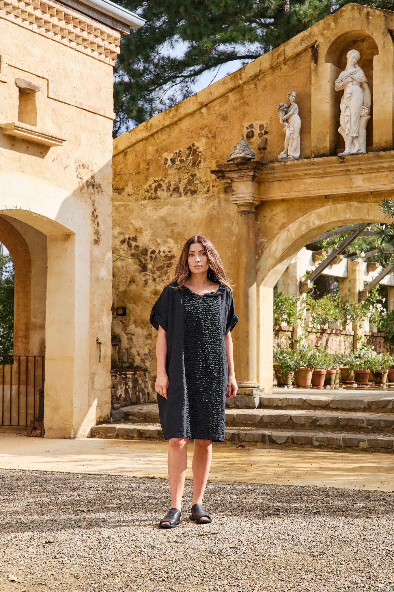 Luna Dress - Linen & Lace - MegbyDesign