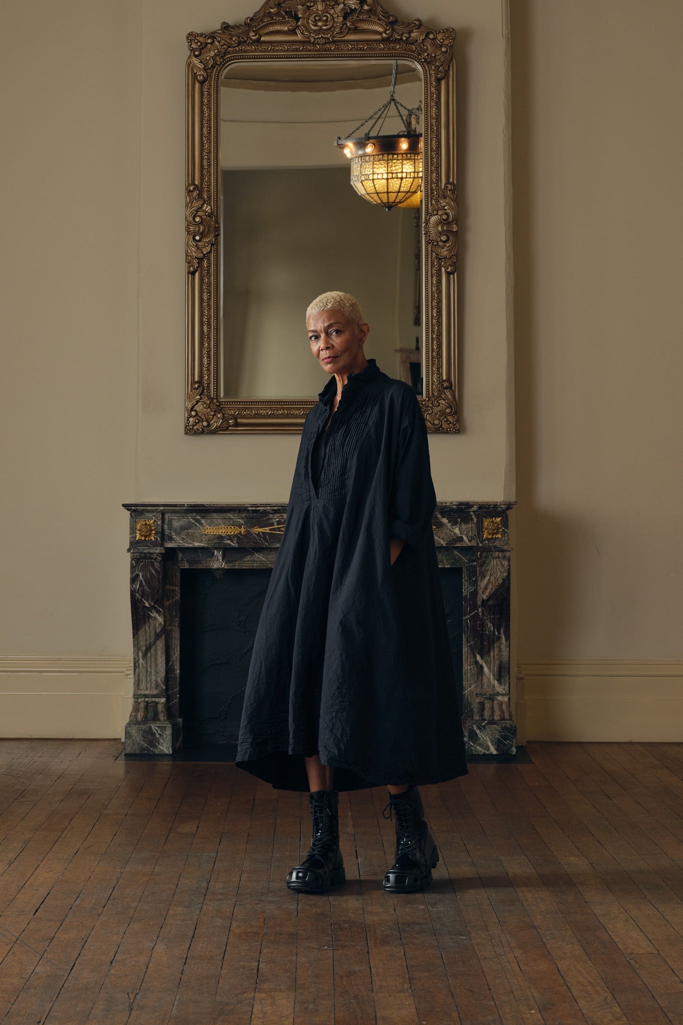 Marcel Tuxedo Dress - Cotton Poplin - MegbyDesign