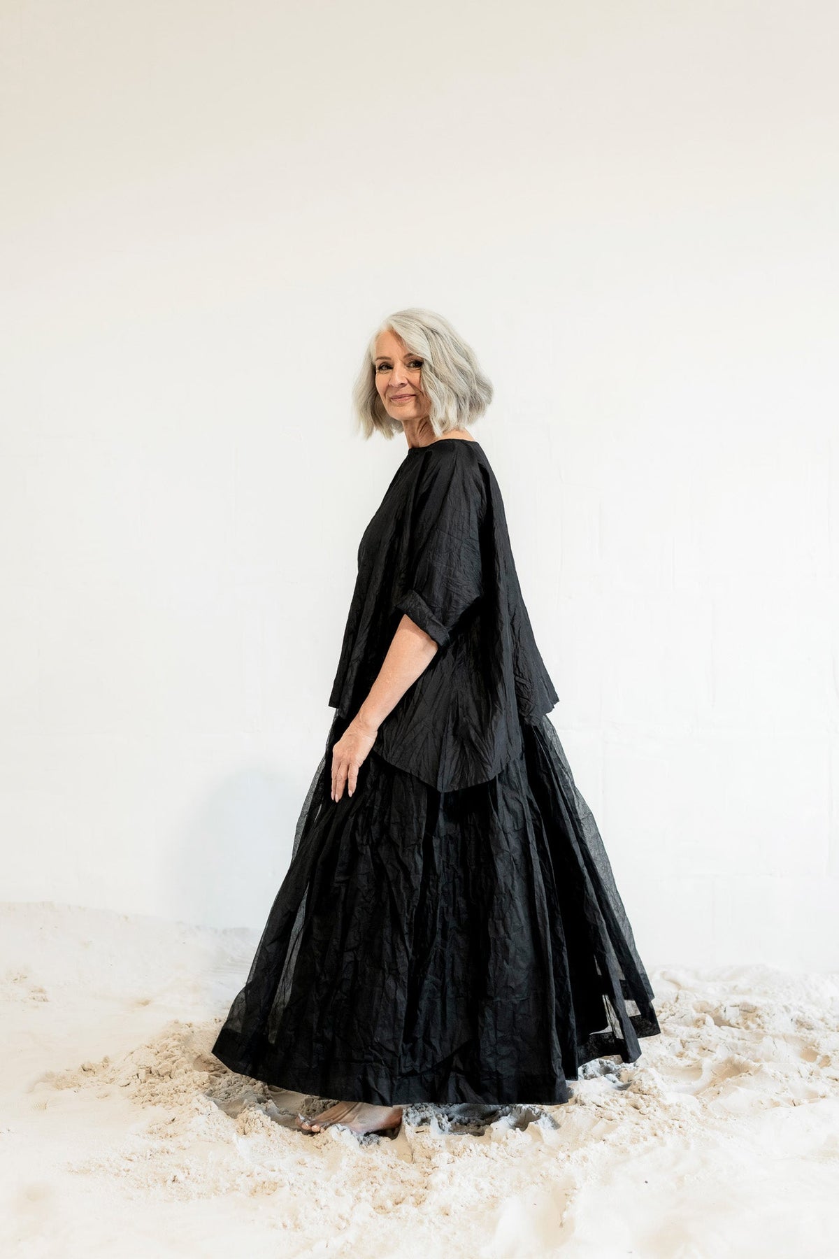 MegbyDesign Opera Skirt in sheer cotton organdy with full sculptural silhouette
