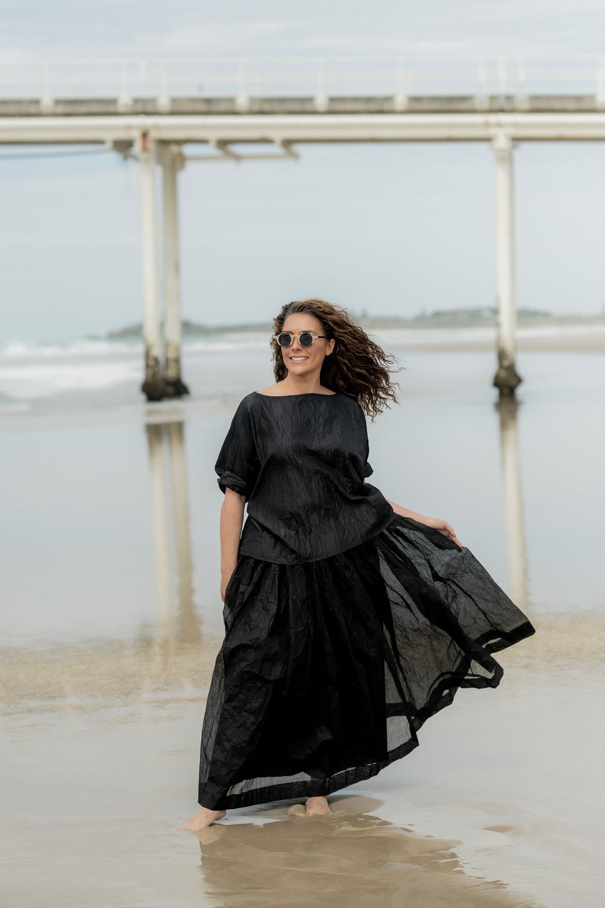 MegbyDesign Opera Skirt in sheer cotton organdy with full sculptural silhouette
