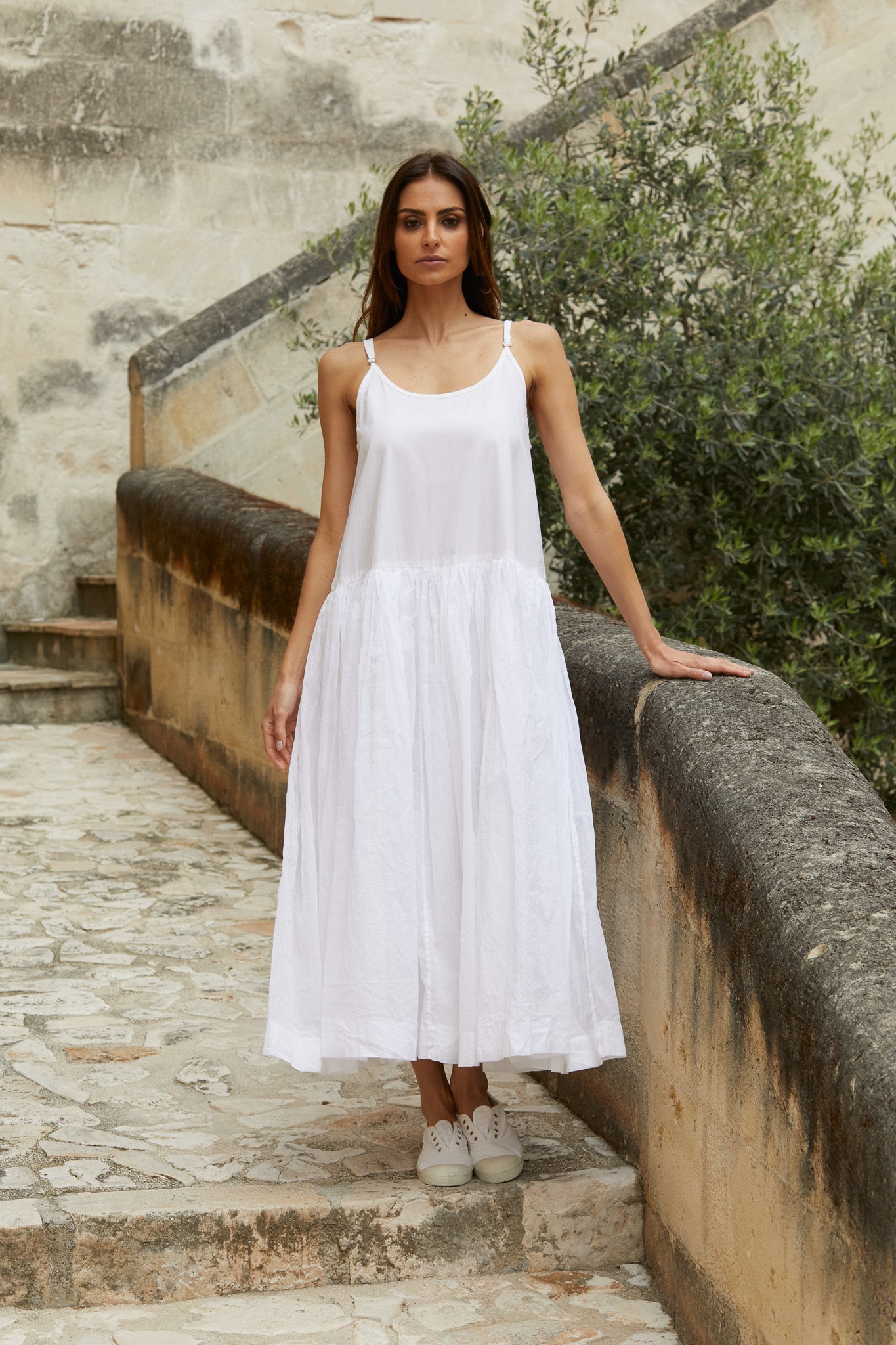 Women's Long Tutu Slip Dress- Cotton Organdy | White | Cream | Black Women's Long Tutu Slip Dress- Cotton Organdy | White | Cream | Black