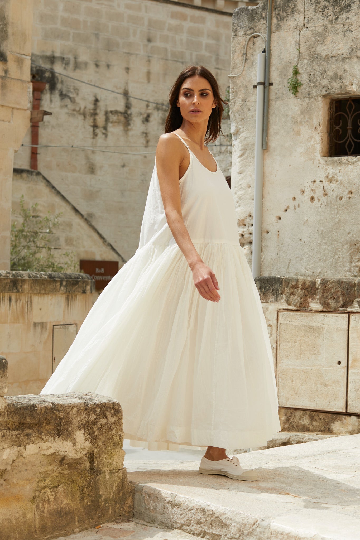 Women's Long Tutu Slip Dress- Cotton Organdy | White | Cream | Black Women's Long Tutu Slip Dress- Cotton Organdy | White | Cream | Black