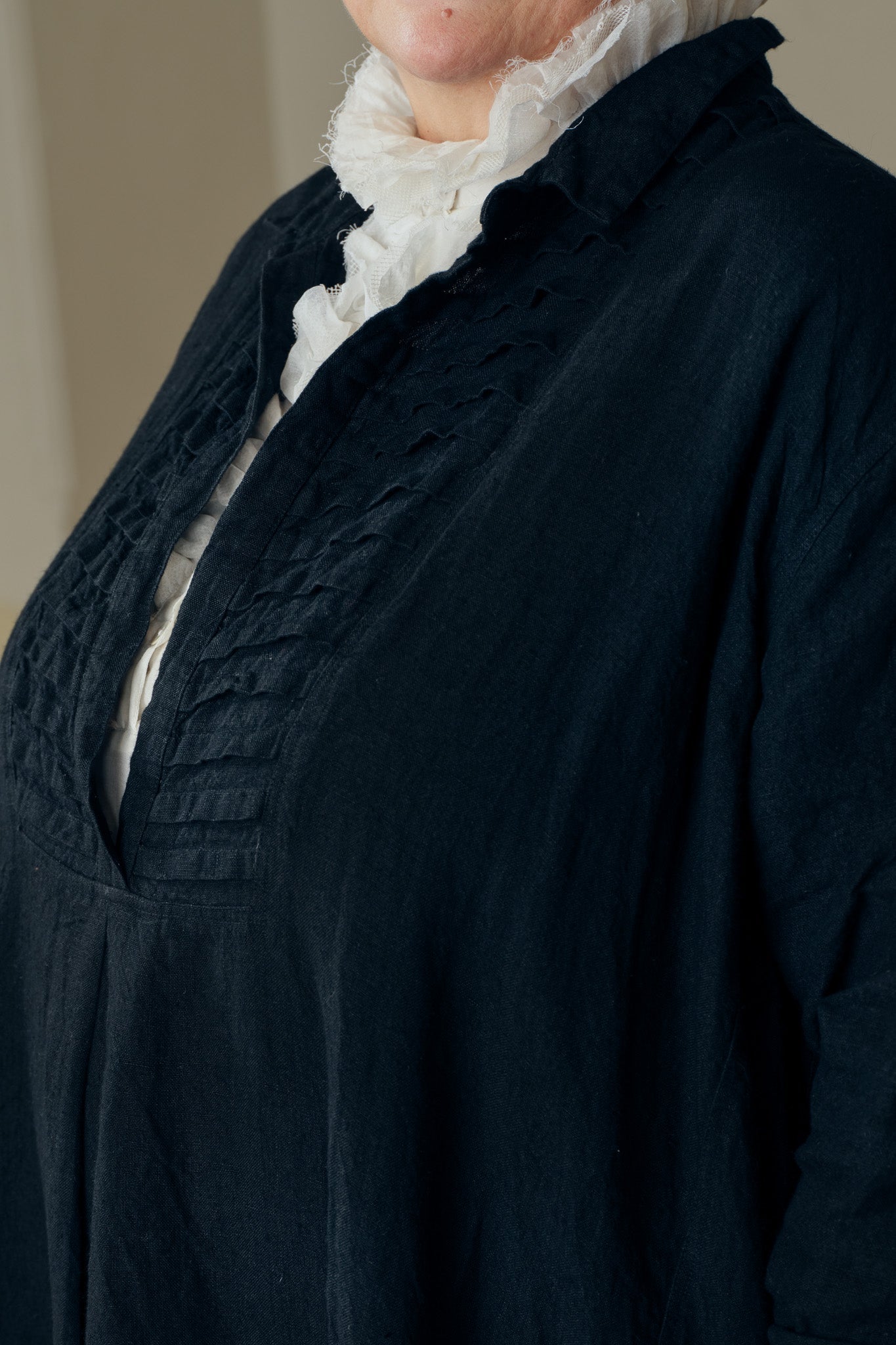 Yves Tuxedo Dress - Linen - MegbyDesign