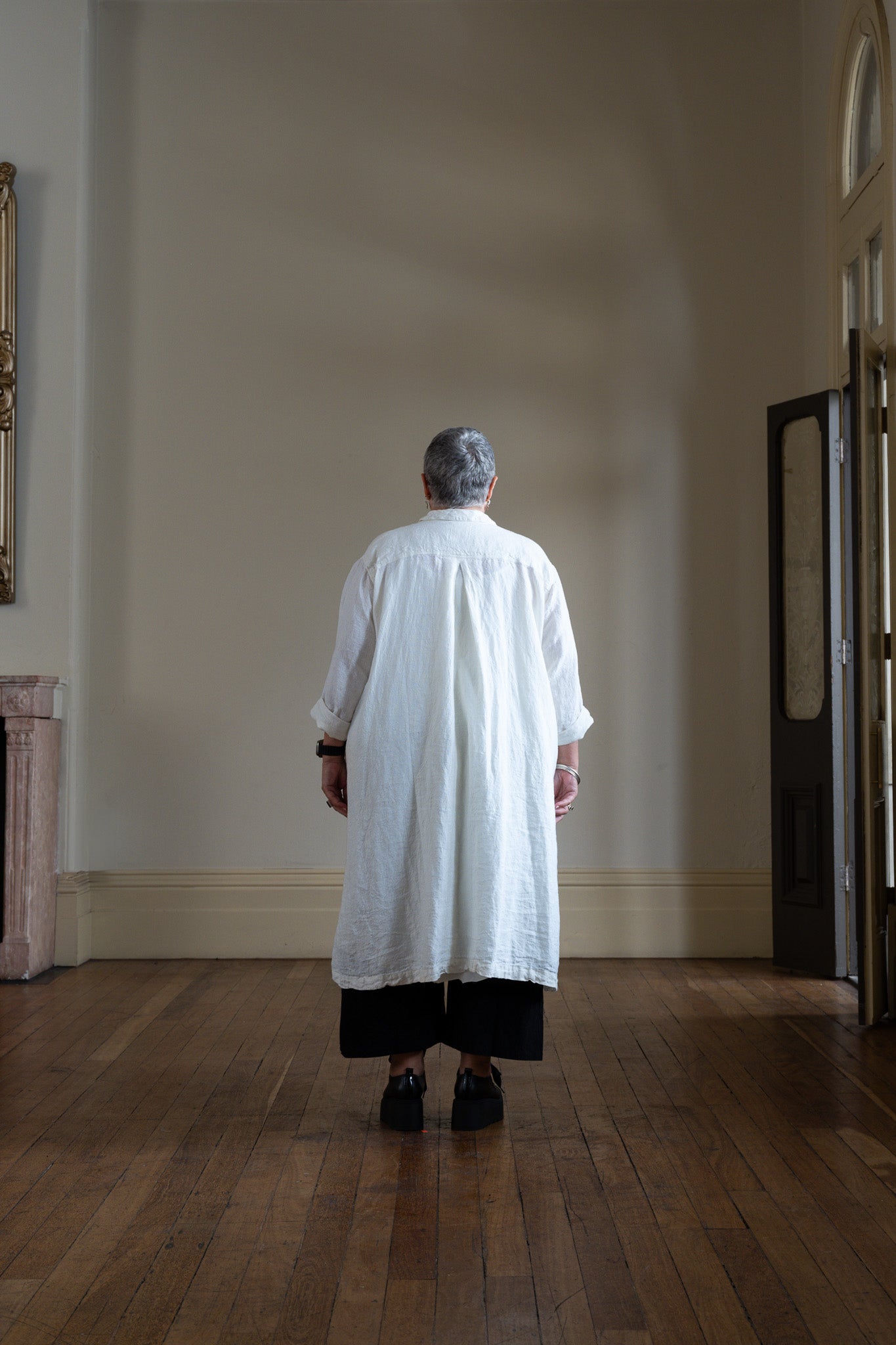 Yves Tuxedo Dress - Linen - MegbyDesign